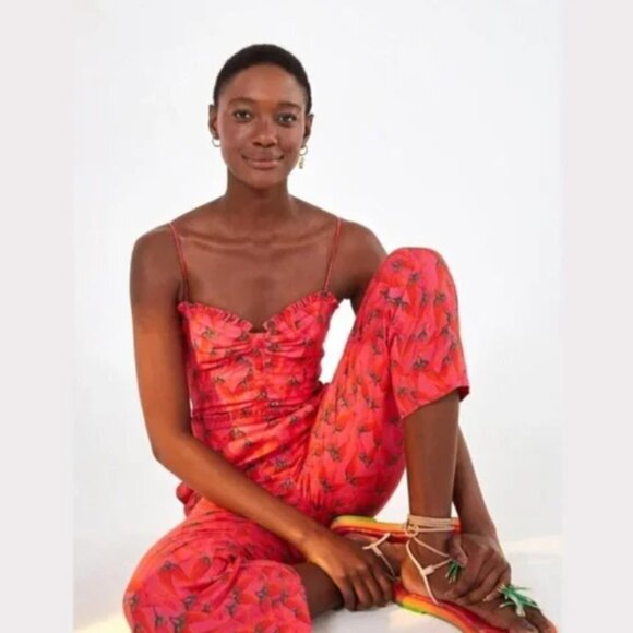 FARM Rio Red Jumpsuit - Picture 2 of 4